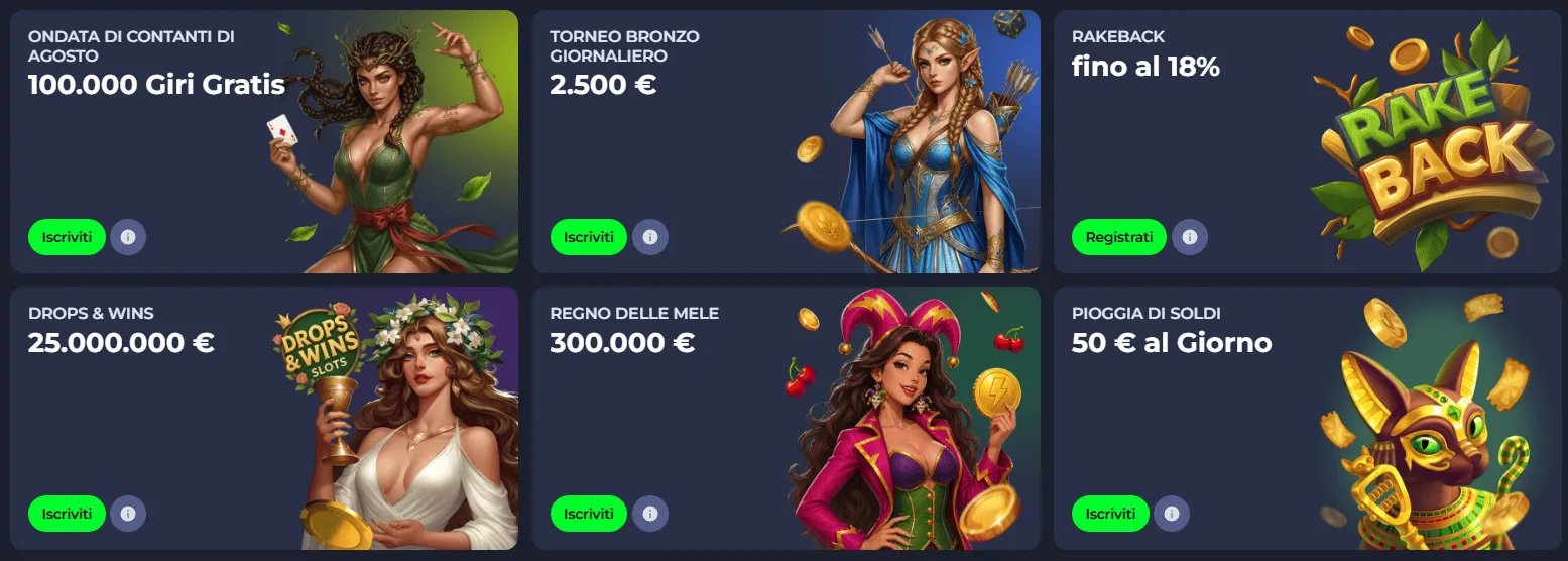 Altri Bonus Fridayroll Casino